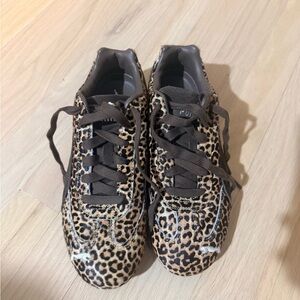 Puma Leopard Print Sneakers with Black Accents